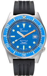 Squale Watch 1521 Blue Blasted Rubber 1521BLUEBL.VO