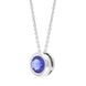 18ct White Gold 0.58ct Sapphire Martini Slider Necklace