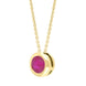 18ct Yellow Gold 0.70ct Ruby Round Necklace