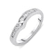 18ct White Gold 0.33ct Diamond Wishbone Wedding Ring, CGN-590.