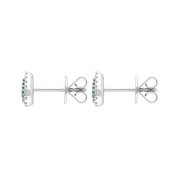 18ct White Gold 0.40ct Emerald Diamond Pear Stud Earrings