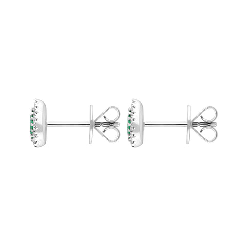 18ct White Gold 0.40ct Emerald Diamond Pear Stud Earrings