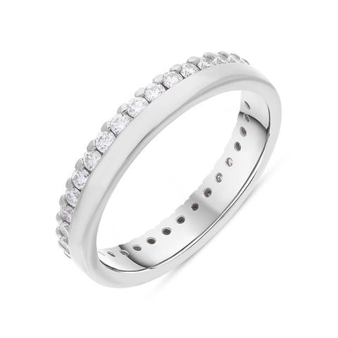 18ct White Gold 0.63ct Diamond Wedding Full Eternity Ring, FJT-086.