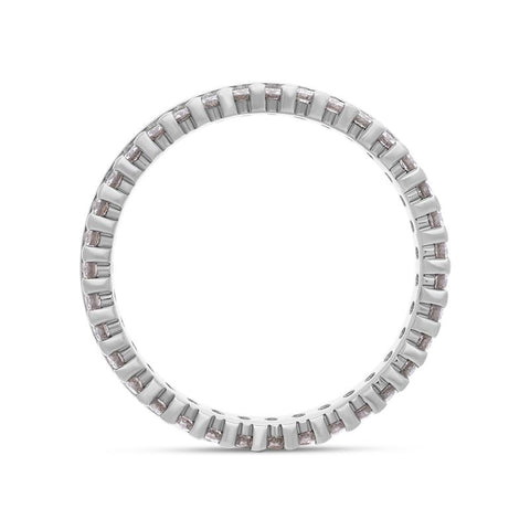 18ct White Gold 0.63ct Diamond Wedding Full Eternity Ring D