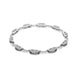 18ct White Gold 0.73ct Diamond Curved Bar Link Bracelet. B259T