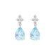 18ct White Gold Aquamarine Diamond Drop Earrings, FEU-1978.