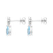 18ct White Gold Aquamarine Diamond Drop Earrings