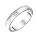 18ct White Gold 0.06ct Diamond Textured Wedding Ring, CGN-106.