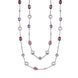 18ct White Gold Rhodalite Topaz Amethyst and Spinel Necklet, PJW-012.