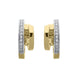 18ct Yellow Gold 0.12ct Diamond Shaped Hoop Earrings, BRN-217.