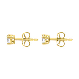 18ct Yellow Gold 0.40ct Diamond Solitaire Stud Earrings