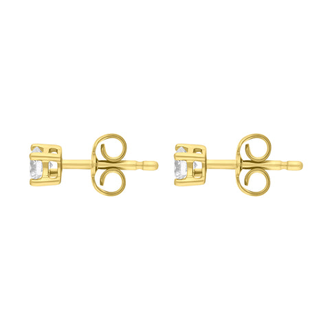 18ct Yellow Gold 0.40ct Diamond Solitaire Stud Earrings