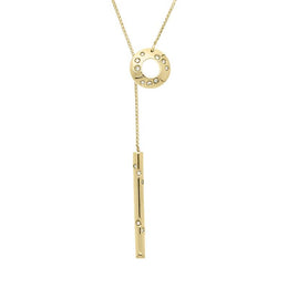 18ct Yellow Gold 0.20ct Diamond Lariat Necklace YKP-124