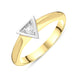 18ct Yellow Gold Diamond Triangle Ring, SDN-024.