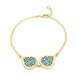 18ct Yellow Gold Turquoise Flore Filigree Bracelet