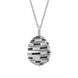 Faberge x Beetlejuice Beetlejuice 18ct White Gold Emerald Diamond & Black Enamel Spiral Pendant