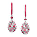 Faberge x Beetlejuice Beetlejuice 18ct White Gold Ruby & Red Enamel Sandworm Spiral Earrings