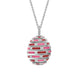 Faberge x Beetlejuice Beetlejuice 18ct White Gold Ruby Diamond Red Enamel Spiral Pendant