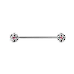 Faberge x Beetlejuice Beetlejuice 18ct White Gold Ruby Diamond Black Enamel Spiral Collar Bar