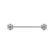 Faberge x Beetlejuice Beetlejuice 18ct White Gold Ruby Diamond Black Enamel Spiral Collar Bar