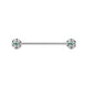 Faberge x Beetlejuice Beetlejuice 18ct White Gold Emerald Diamond Black Enamel Spiral Collar Bar