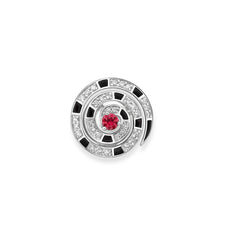 Faberge x Beetlejuice Beetlejuice 18ct White Gold Ruby & Diamond Spiral Lapel Pin