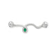 Faberge x Beetlejuice Beetlejuice 18ct White Gold Emerald Twisted Headworm Collar Bar