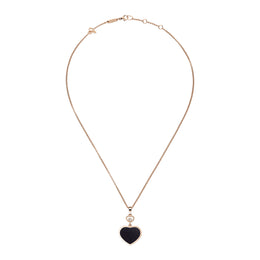 Chopard Happy Hearts 18ct Rose Gold 0.05ct Diamond Aventurine Necklace