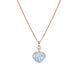 Chopard Happy Hearts 18ct Rose Gold 0.24ct Diamond Blue Mother Of Pearl Necklace