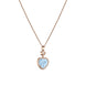 Chopard Happy Hearts 18ct Rose Gold 0.24ct Diamond Blue Mother Of Pearl Necklace