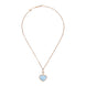 Chopard Happy Hearts 18ct Rose Gold 0.24ct Diamond Blue Mother Of Pearl Necklace