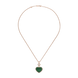 Chopard Happy Hearts 18ct Rose Gold Malachite 0.32ct Diamond Necklace