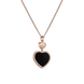 Chopard Happy Hearts 18ct Rose Gold Black Onyx 0.32ct Diamond Necklace