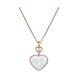 Chopard Happy Hearts 18ct Rose Gold Mother Of Pearl 0.32ct Diamond Necklace