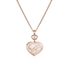 Chopard Happy Hearts 18ct Rose Gold Mother Of Pearl 0.32ct Diamond Necklace