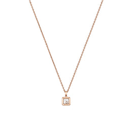 Chopard Happy Diamonds 18ct Rose Gold 0.05ct Diamond Necklace