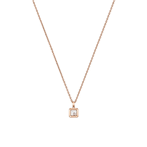 Chopard Happy Diamonds 18ct Rose Gold 0.05ct Diamond Necklace