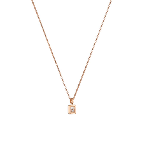 Chopard Happy Diamonds 18ct Rose Gold 0.05ct Diamond Necklace