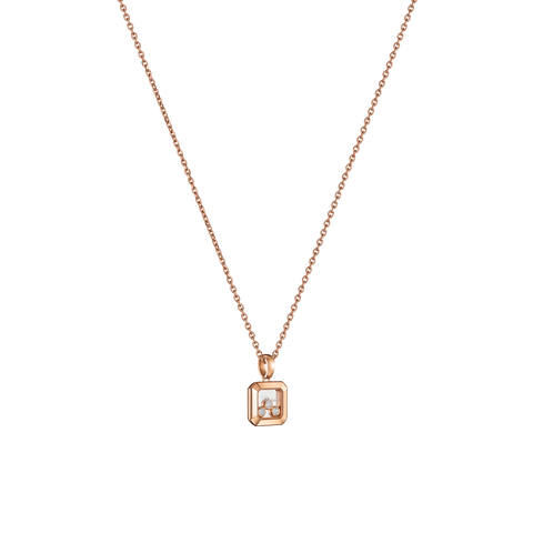 Chopard Happy Diamonds 18ct Rose Gold 0.15ct Diamond Necklace