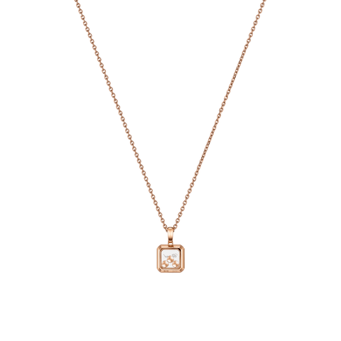 Chopard Happy Diamonds 18ct Rose Gold 0.15ct Diamond Necklace