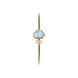 Chopard Happy Hearts 18ct Rose Gold 0.19ct Diamond Blue Mother of Pearl Bangle