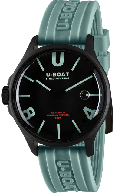 U-Boat Watch Darkmoon 44 Black Aquamarine Curve PVD 9526/A