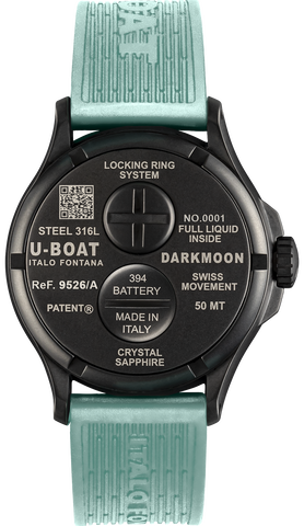 U-Boat Darkmoon 44 Black Aquamarine Curve PVD
