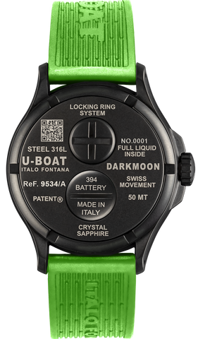 U-Boat Darkmoon 44 Black Green Curve PVD