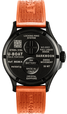 U-Boat Darkmoon 44 Black Orange Curve PVD