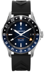 Bremont Watch Supermarine 300M GMT Blue Black Rubber Limited Edition SM40-GMT-SS-BLBK-R-S