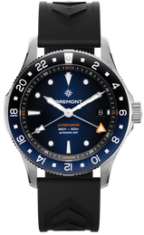 Bremont Watch Supermarine 300M GMT Blue Black Rubber Limited Edition SM40-GMT-SS-BLBK-R-S