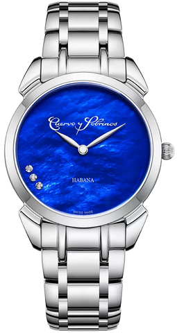 Cuervo y Sobrinos Watch Historiador Primera Dama Blue Bracelet 3113B.1B