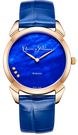 Cuervo y Sobrinos Watch Historiador Primera Dama Gold PVD Blue 3113.7B