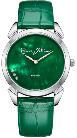 Cuervo y Sobrinos Watch Historiador Primera Dama Green 3113.1V